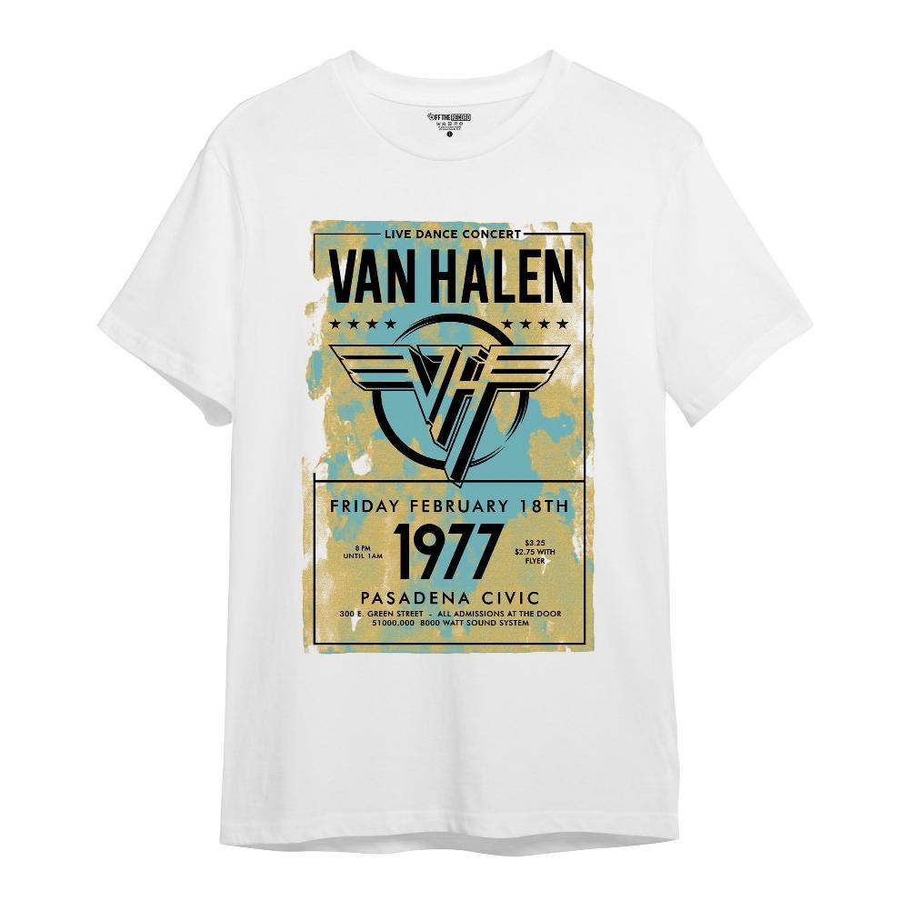 เสื้อยืด Van Halen Pasadena Concert 77