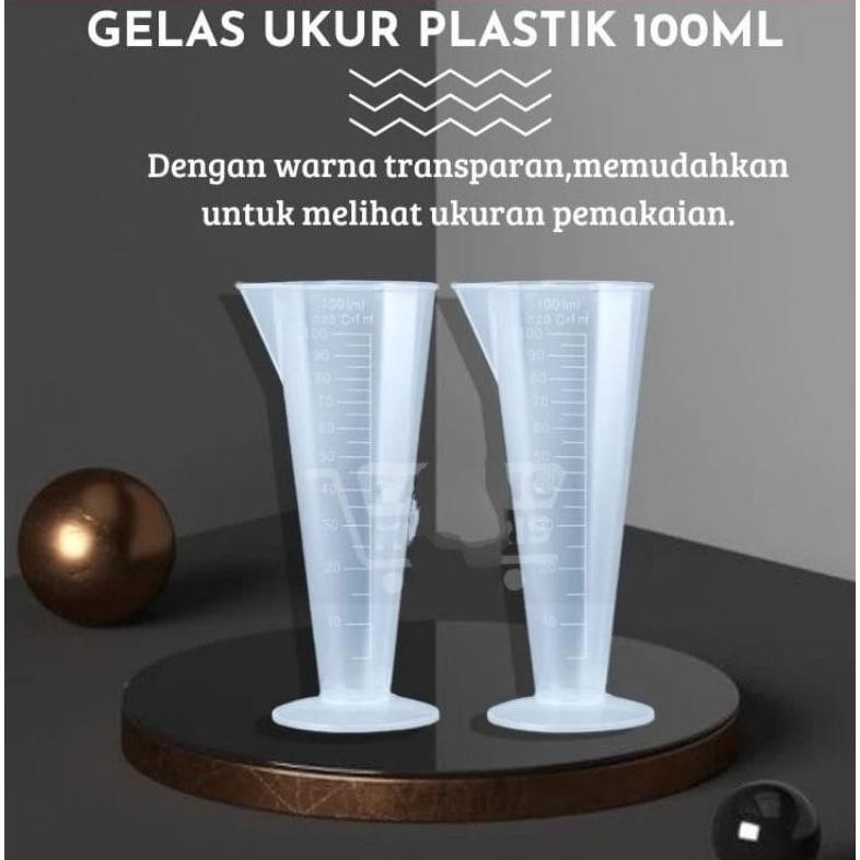 Sgmshop 100 Ml Jigger ถ้วยตวงพลาสติก ||