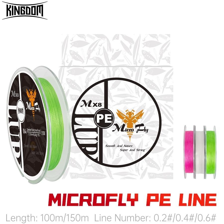 Kingdom Mx8 Micro Fly Thinner Fishing Rod 100M 150M สายตกปลา Pe 4 Strand 0.20.40.6 Far Casting J 912