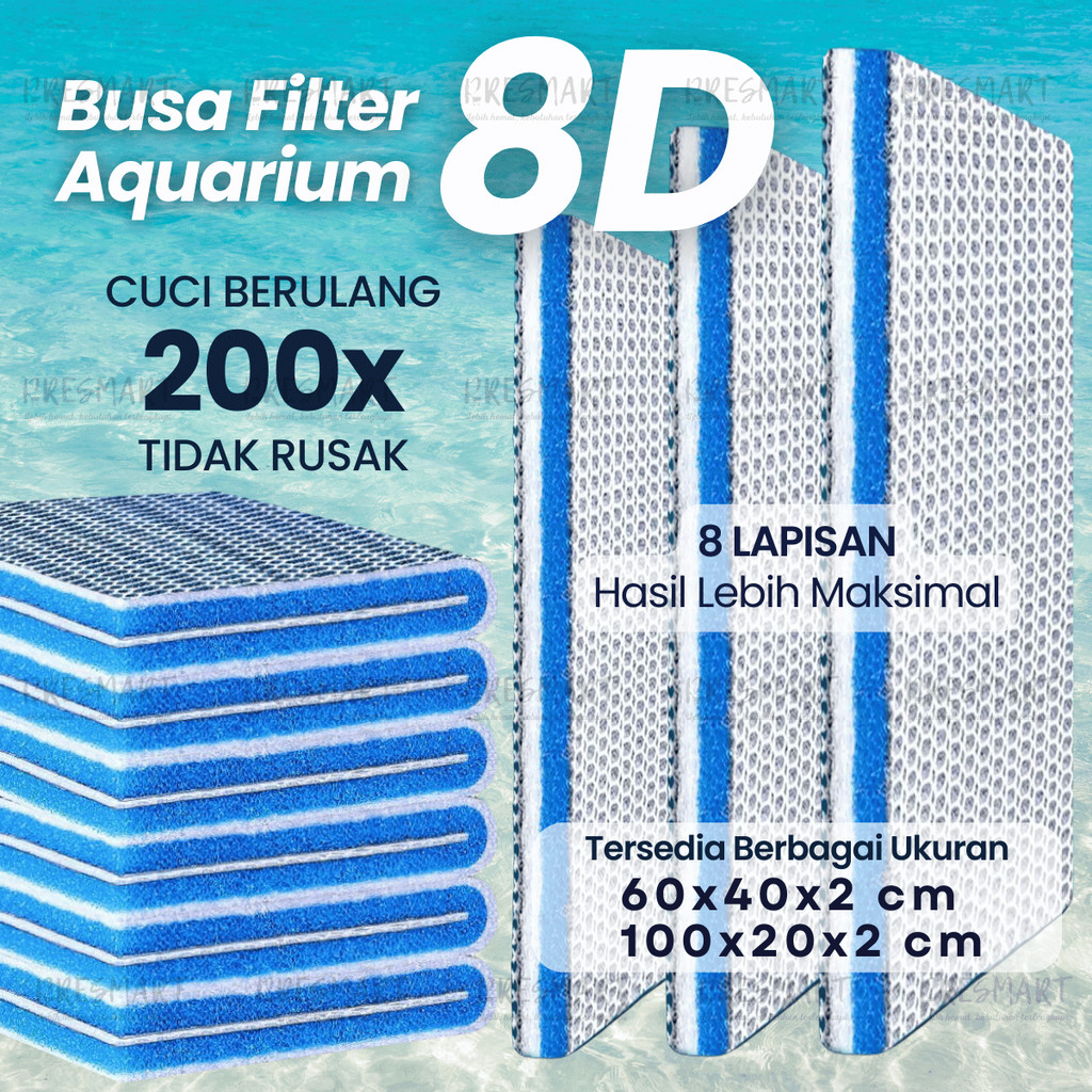 Magic Foam Filter 8D Honeycomb 8 ชั้น Nano Media ฟองน้ําผ้าฝ้าย Aquarium ฟองน้ํา Aquarium Fish Pond