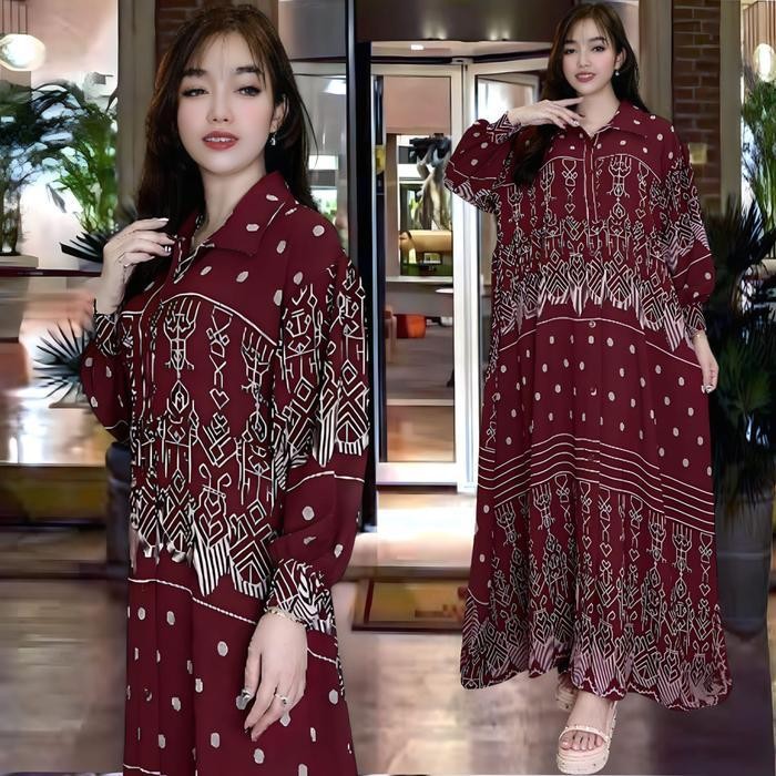 Bf888S Diana Ld 120 Oversize Maxy Dress, Modern Crincle Airflow Material Io-98