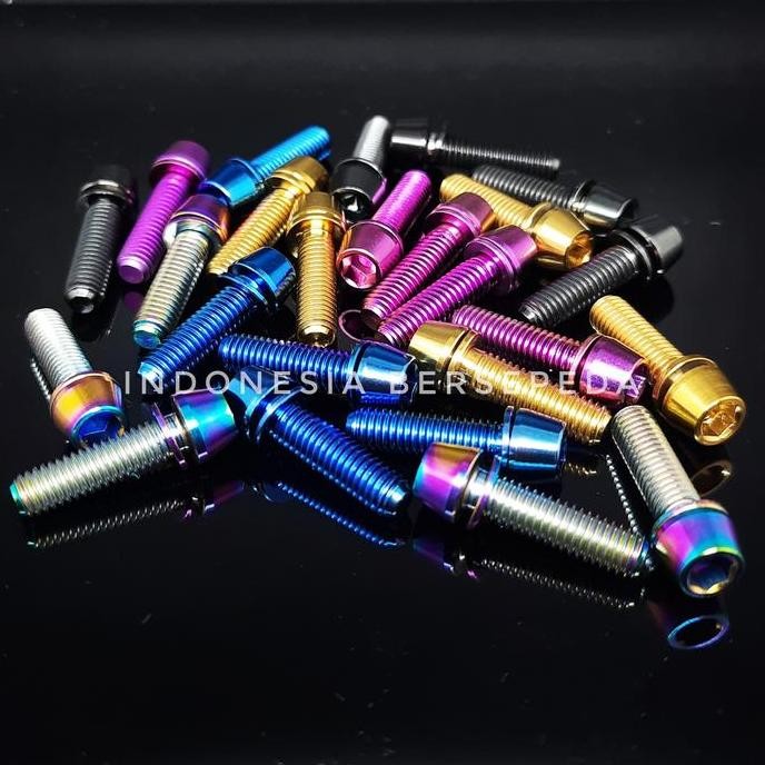 Titanium Bolt Mx18Mm Taperhead สําหรับ Stem Seat Clamp - Titanium Bolt