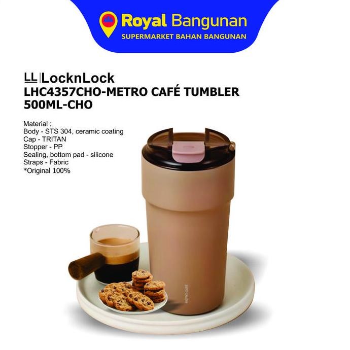 - LocknLock LHC4357CHO-METRO CAFE TUMBLER-500ML-CHO