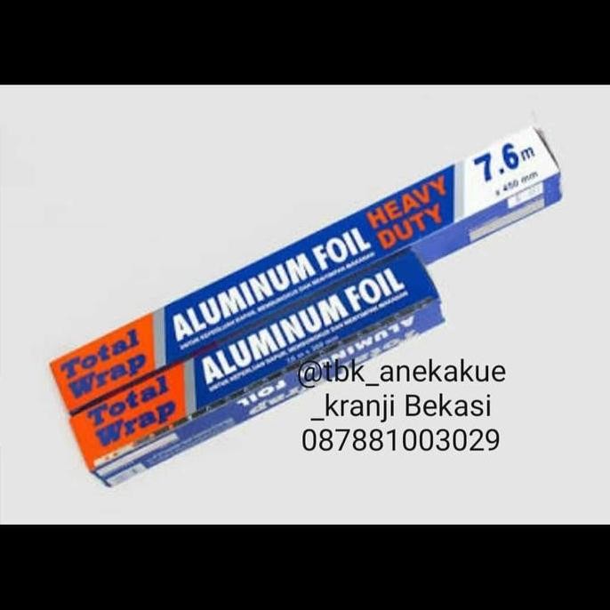 ม้วนอลูมิเนียมฟอยล์ Total Wrap ยี่ห้อขนาดใหญ่ 45 ซม. X7.6 M
