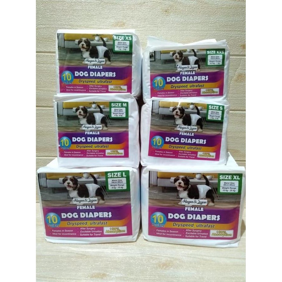 ผ้าอ้อมสุนัข Hagen&Logan For Female Size Xxs-Xl Pampers Female Dog