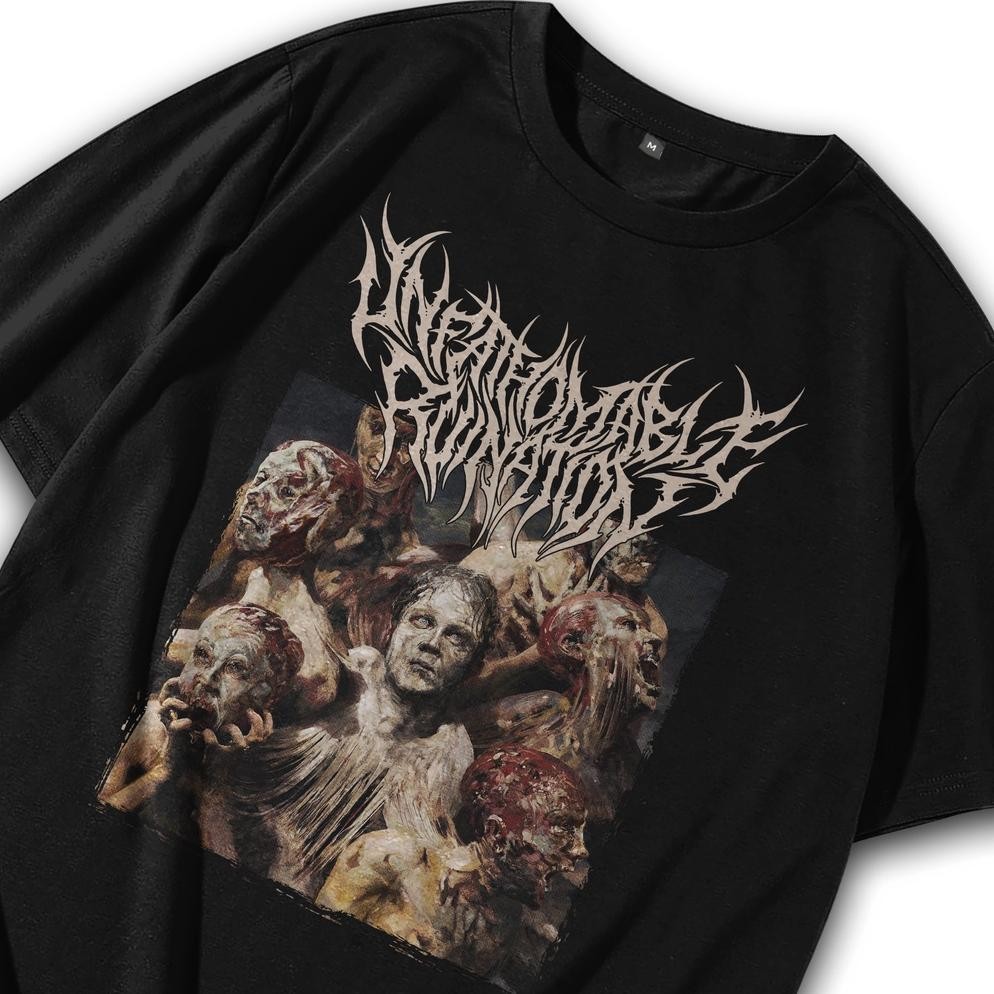 Unfathomable โลหะเสื้อยืด Ruination Finitu Vintage Band เสื้อยืดเพลงเสื้อยืดวงเสื้อยืดโลหะ Punk Rock