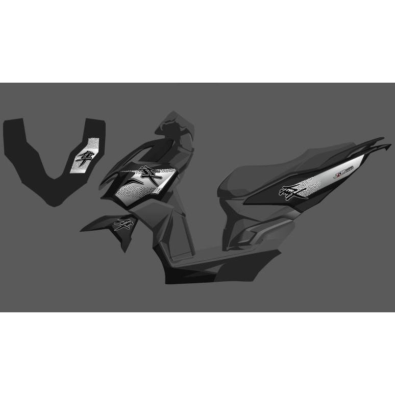 DA58 }} สติ๊กเกอร์แถบ TRANSPARKENT VARIO 160 HAYABUSA