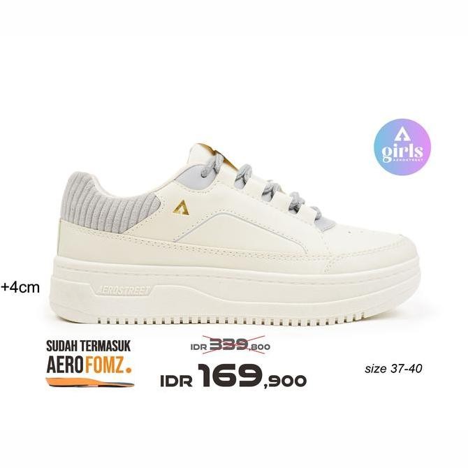 VS Aerostreet 37-40 Olivia Natural Light Grey - รองเท้าผ้าใบผู้หญิง