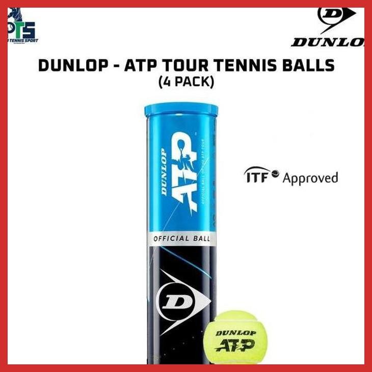 (PADEL) DUNLOP ATP TOUR TENNIS BALLS PACK OF 4 (ใหม่, VIRAL, CURRET SPORTS)