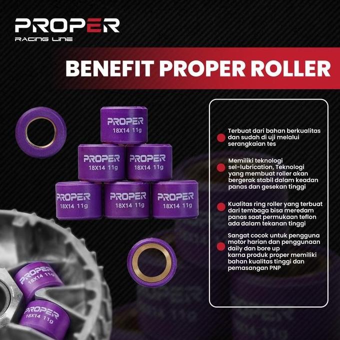 Roller Proper Racing Line Adv Pcx Vario 125 150 160 Stylo Genio Beat Deluxe Scoopy Prestige 2021 Fi 