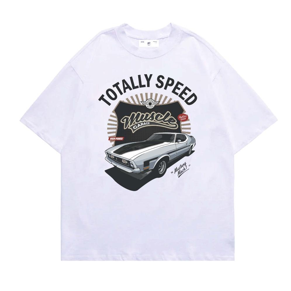 เสื้อยืดขาว Mustang Totally Speed