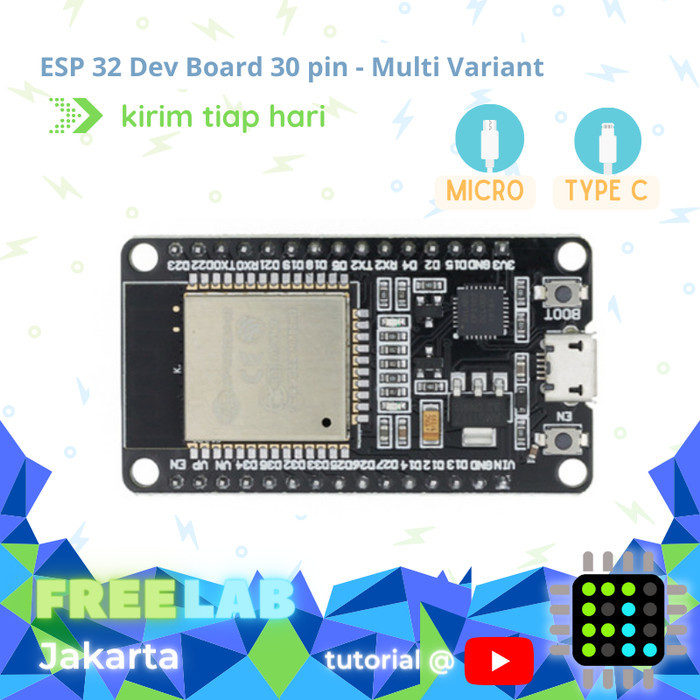 ESP32 WROOM ESP 32 บอร์ดพัฒนา WiFi BLE พร้อม IDE / VSCode ของแท้