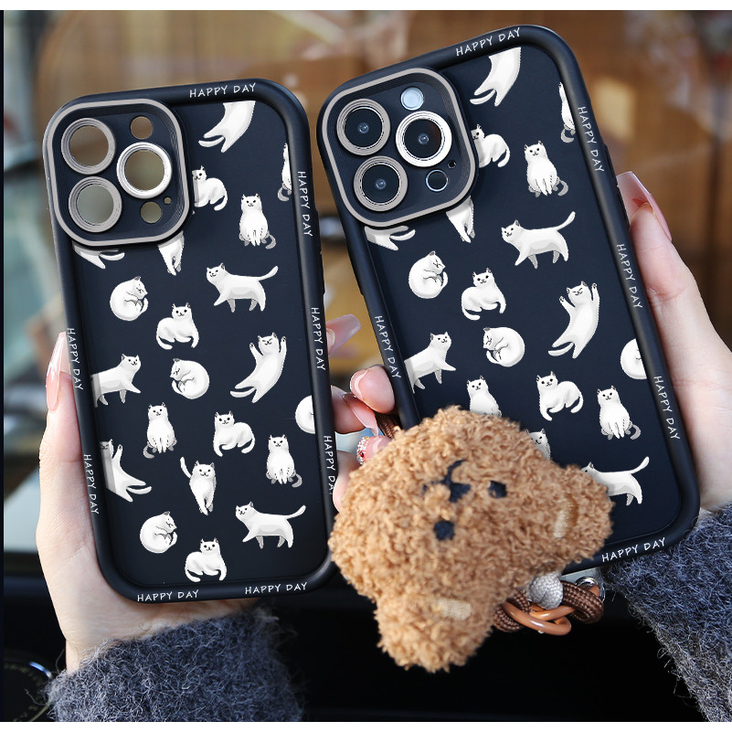 Cat Lanyard สายคล้องคอแฟนซี Soft Case Hp Samsung Galaxy A16 A06 A15 A35 A55 A54 5G S24 Fe A73 A05 A0