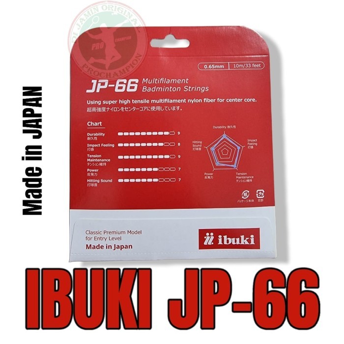 IBUKI JP 66 / JP66 ORIGINAL BADMINTON STRINGS (MADE IN JAPAN)