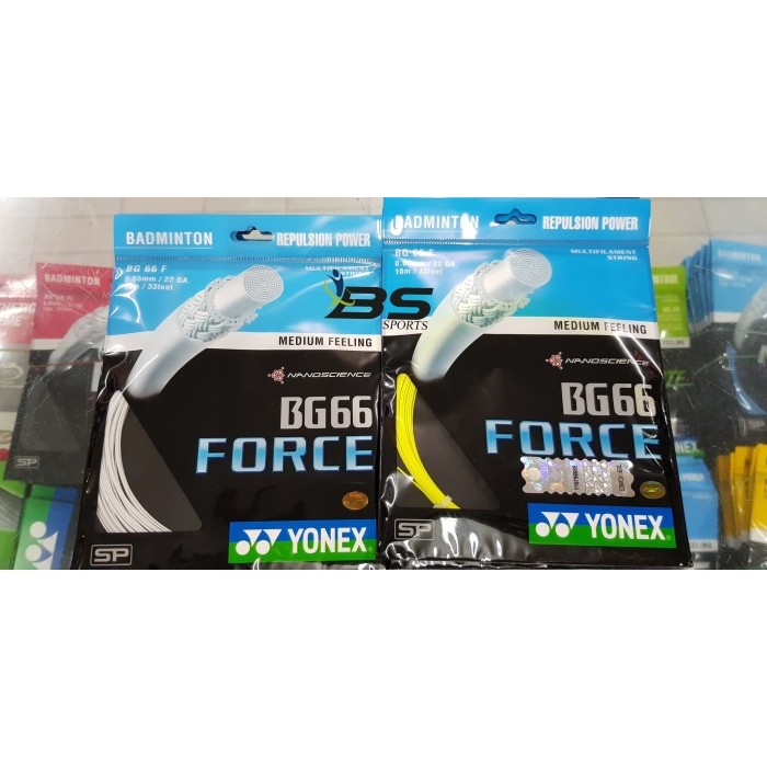 YONEX BG66 BG 66 FORCE BADMINTON CKET STRINGS ORIGINAL 100%!!