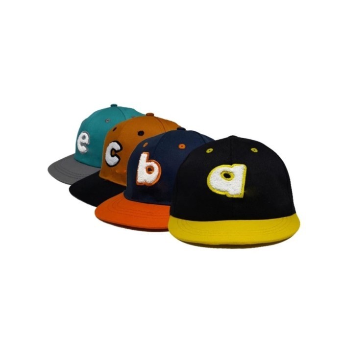 มีเก็บเงินปลายทาง NAVY Initial Hat ปัก Letter Hat Towel Mens Short Tongue Hat - A Navy