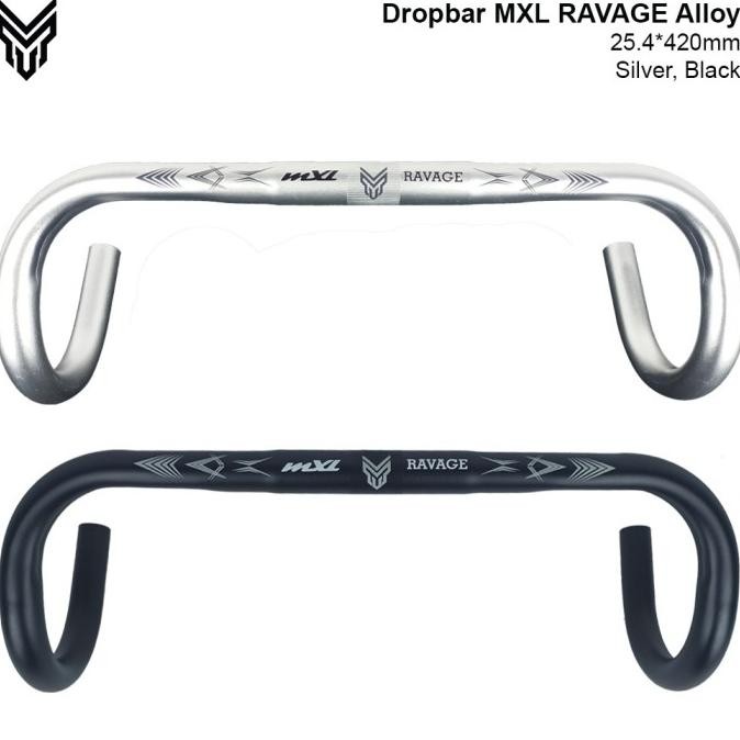 โลหะผสม fixie dropbar mxl Ravage แฮนด์รถแข่งโลหะผสม 25.4 x 420 มม.