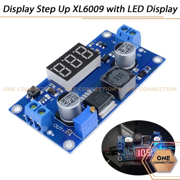 จอแสดงผล Step Up XL6009 Dc to Dc Boost Converter LED โวลต์มิเตอร์ 4A 5-35V
