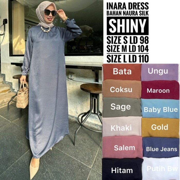 Inara Dress Gamis Silk Shimmer ส่วนลดจัดส่งฟรี