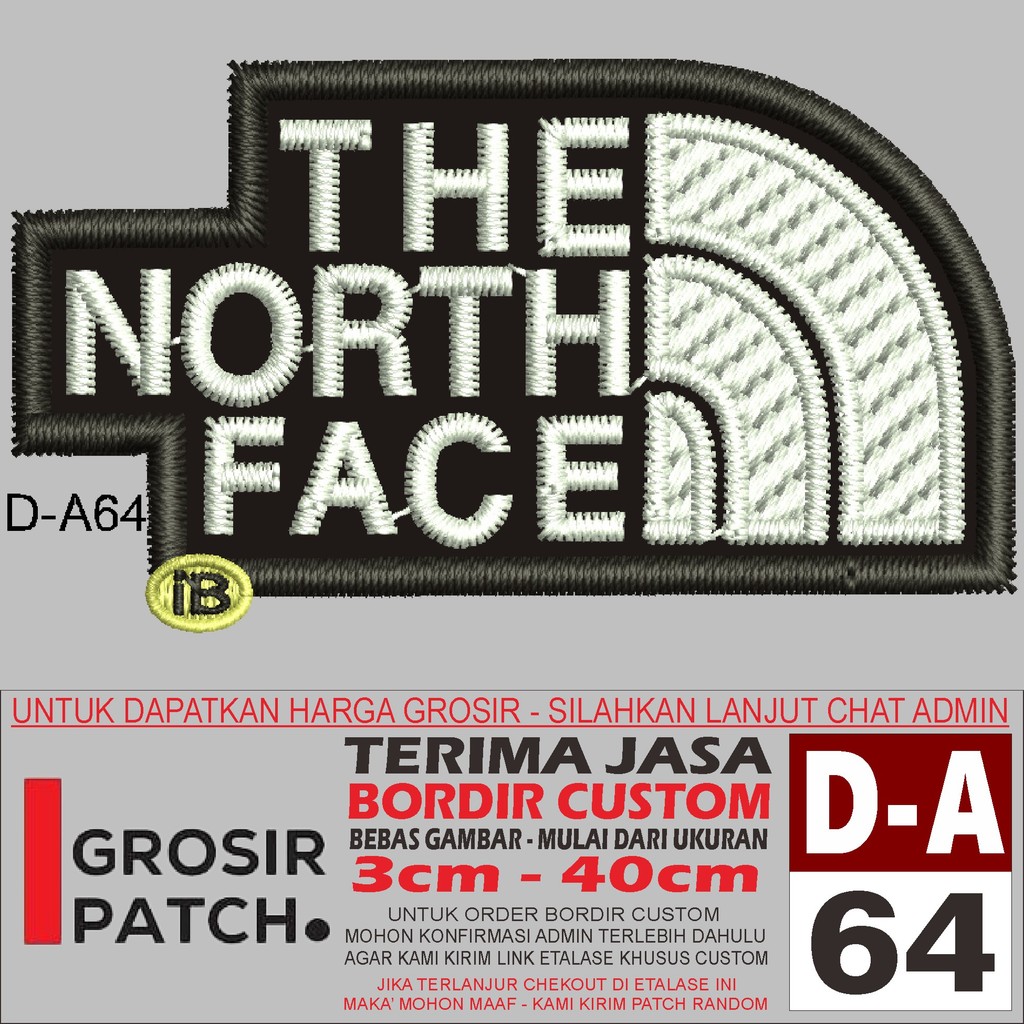 D-A64 โลโก้แบรนด์ EMBROIDERY PATCH - TH3-NORTH FACE TNF - WHOLESALEPATCH