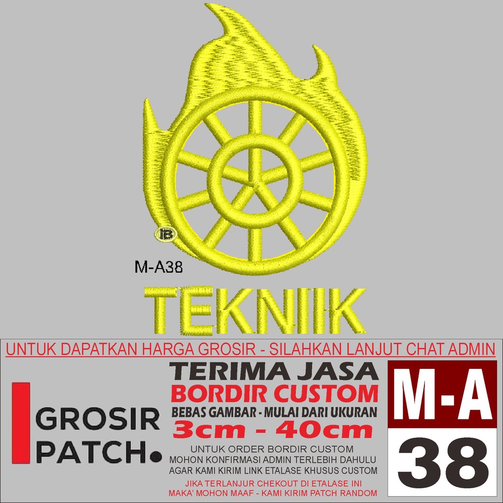 M-A38 L0G0 ROTARY ENGINEERING โลโก้ EMBROIDERY PATCH - WHOLESALE REVIEW/TEMONI PATCH