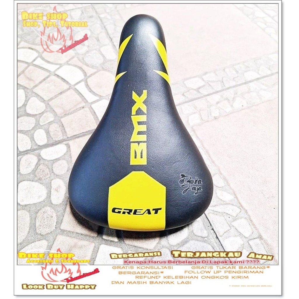 GREAT FAT YELLOW BMX BIKE SADDLE MTB BMX Bike
