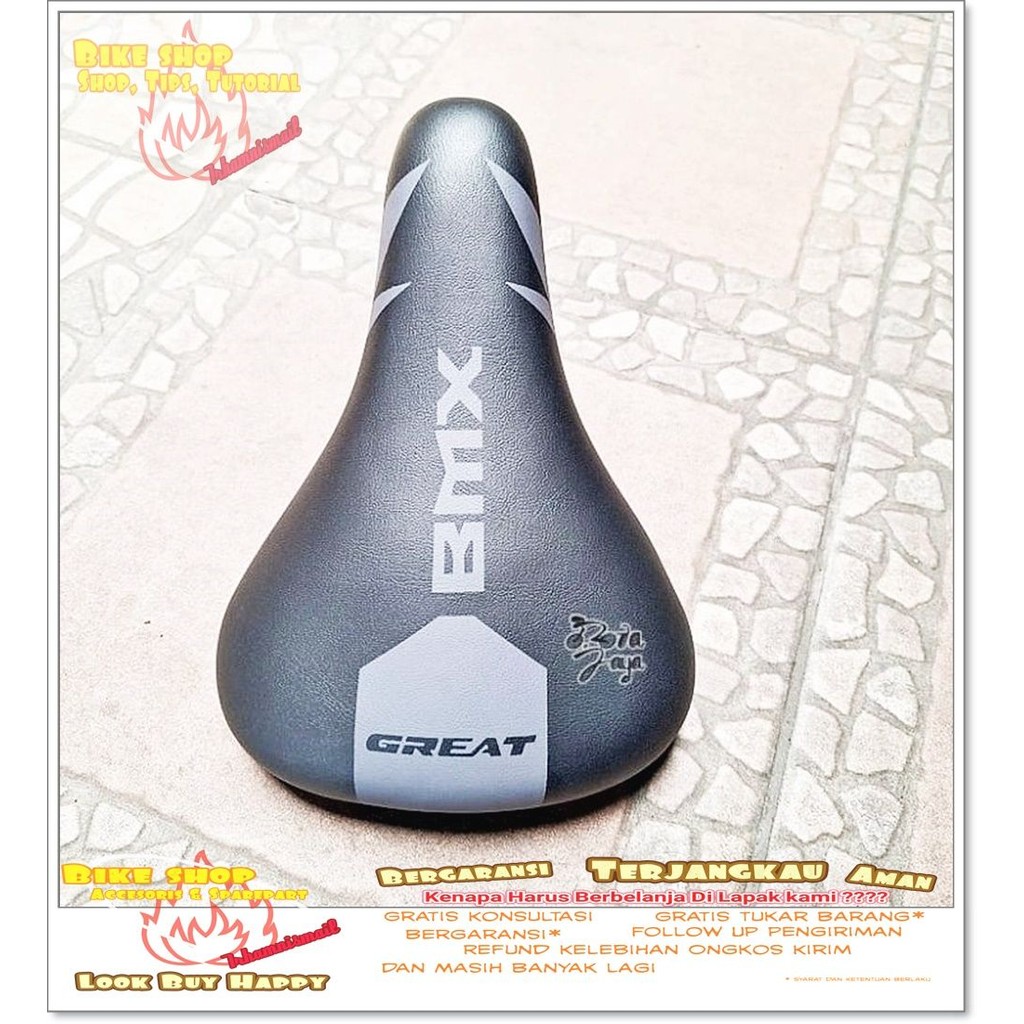 GREAT FAT GREY BMX BIKE SADDLE MTB BMX Bike