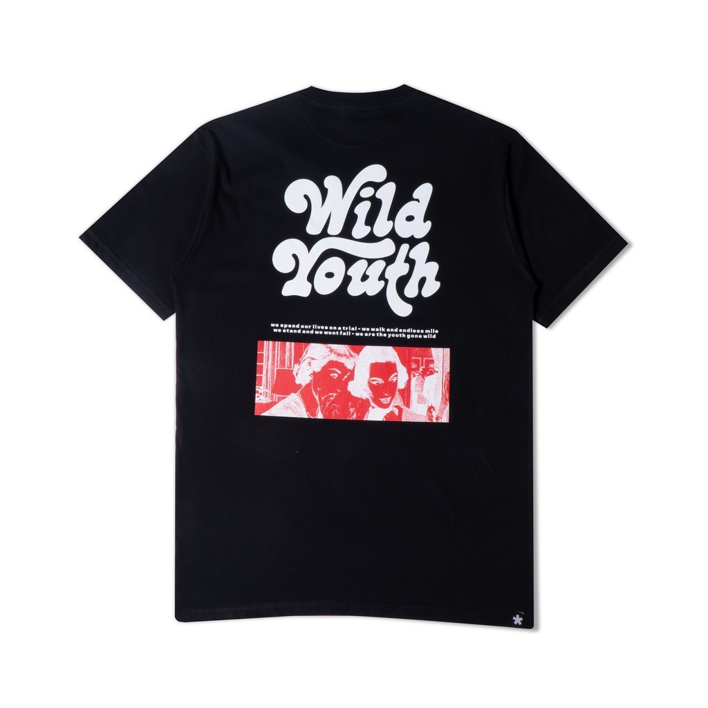 เสื้อยืดผู้ชาย STARCROSS - TWO GIRL - เสื้อยืดสีดํา