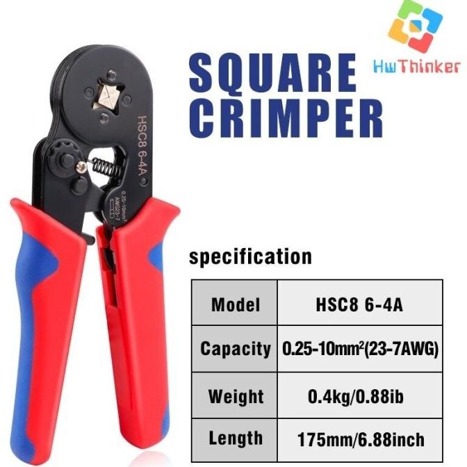 HSC8 6-4A 6-4 6-6 Crimping คีม Ferrules Skun Stab Tube