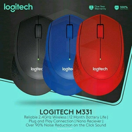 [SDW] เมาส์ไร้สาย pekanbaru/Logitech M331 Silent Plus