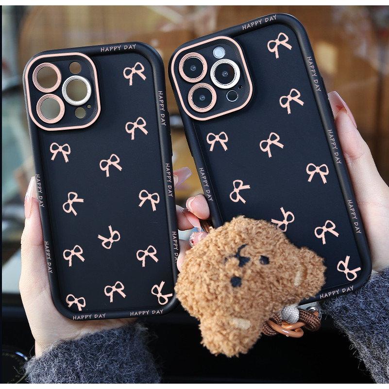 Simple Bow Lanyardปลอกนุ่มHp Xiaomi 14T Redmiหมายเหตุ13 Pro 5G 13 13 13C 14 F5 A1 A2 Poco X6 Pro 5G 