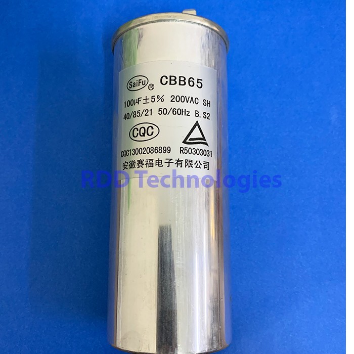 Cbb65 100Uf/200V มอเตอร์ตัวเก็บประจุ