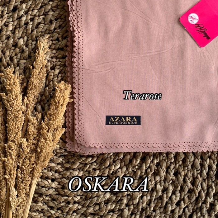 PAY AT HOME AZARA OSKARA LASERCUT SQUARE HIJAB PLAIN HIJAB SQUARE VEIL - PEACH Q8M42