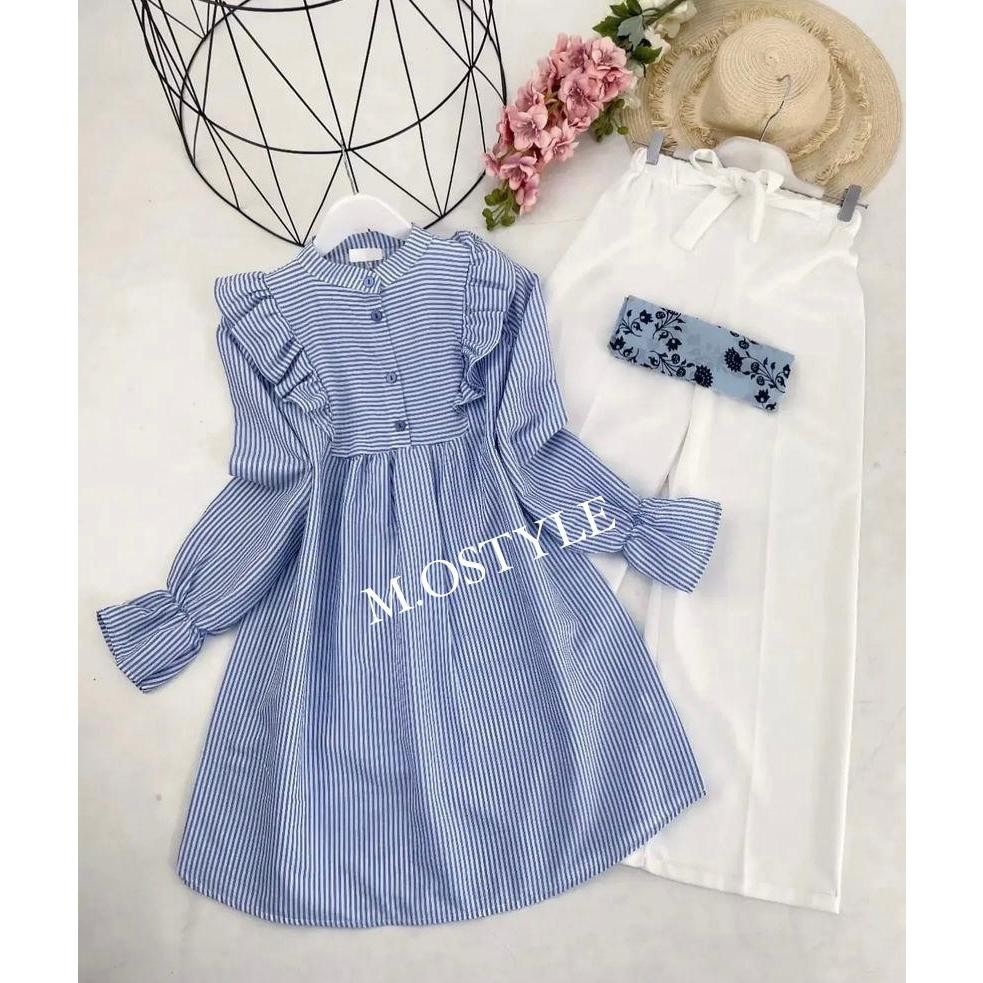 Stlan Anak2 Brandedเสื้อผ้าเด็กผู้หญิงล่าสุดAmakชุดเด็กนําเข้าหญิงStlnเด็กหนึ่งชุดอนุบาลโรงเรียนประถ