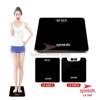 SPEEDS Timbangan Badan Mini Digital Hitam Polos Timbangan Kaca 180 KG Timbangan Dewasa 040-12