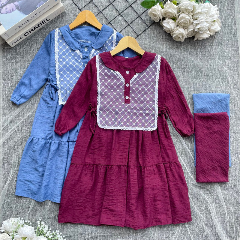 ชุดเด็กอายุ 5-13 ปี Cool วัสดุ Games2025 Ank นําเข้าชุดยาว Cool Motif หญิง Gamis เด็ก Eid Elegant 3 