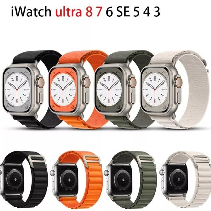 Alpine Loop Apple Watch 3 4 5 6 7 8 Se Ultra 49 มม. สายผ้าใบ
