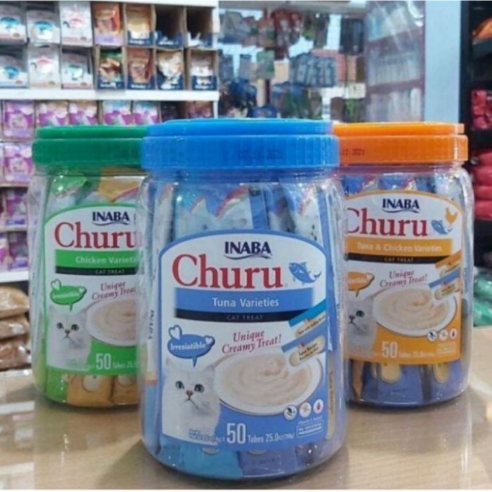 JR575 Inaba Chiao Churu Liquid Pack บรรจุ 50 กระปุก - ขนมแมวพิเศษ