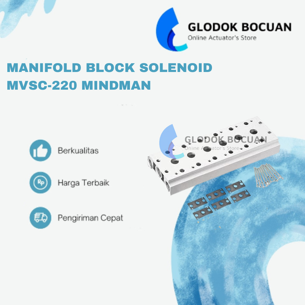 220M-5M6-G MANIFOLD BLOCK ชุด 6 ROWS BODY 200 สําหรับโซลินอยด์วาล์ว MINDMAN TYPE MVSC-220 / MANIFOLD