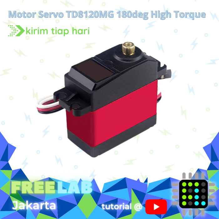 TD8120MG เกียร์โลหะ 180 องศาแรงบิดสูง 20 กก. เซอร์โวมอเตอร์สําหรับ RC