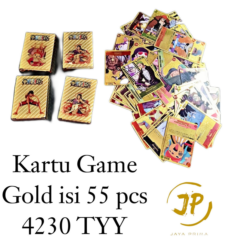 ONE PIECE GOLD GAME CARD CHILDRENS TOY CONTAINS 55 แผ่น