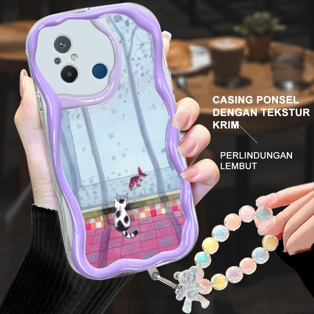 ดวง XiaoMi POCO M2 M3 X3 X6 M6 PRO 4G 5G X5 F6 5G C50 C55 X2 X3 NFC M5S F3 เคสโทรศัพท์แมวในเมือง Sof