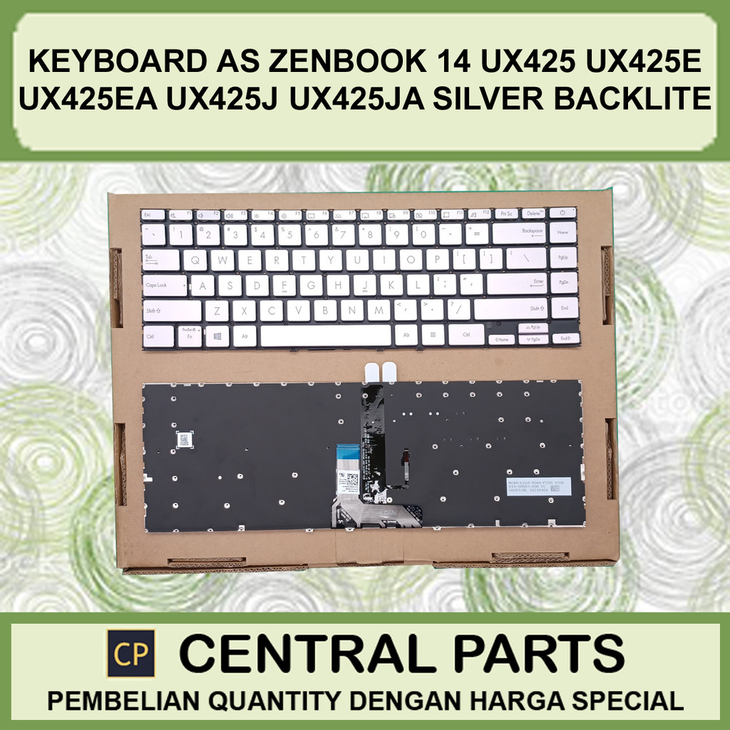 AS Zenbook 14 ux425 ux425e ux425ea ux425j ux425ja คีย์บอร์ดเรืองแสงสีเงิน