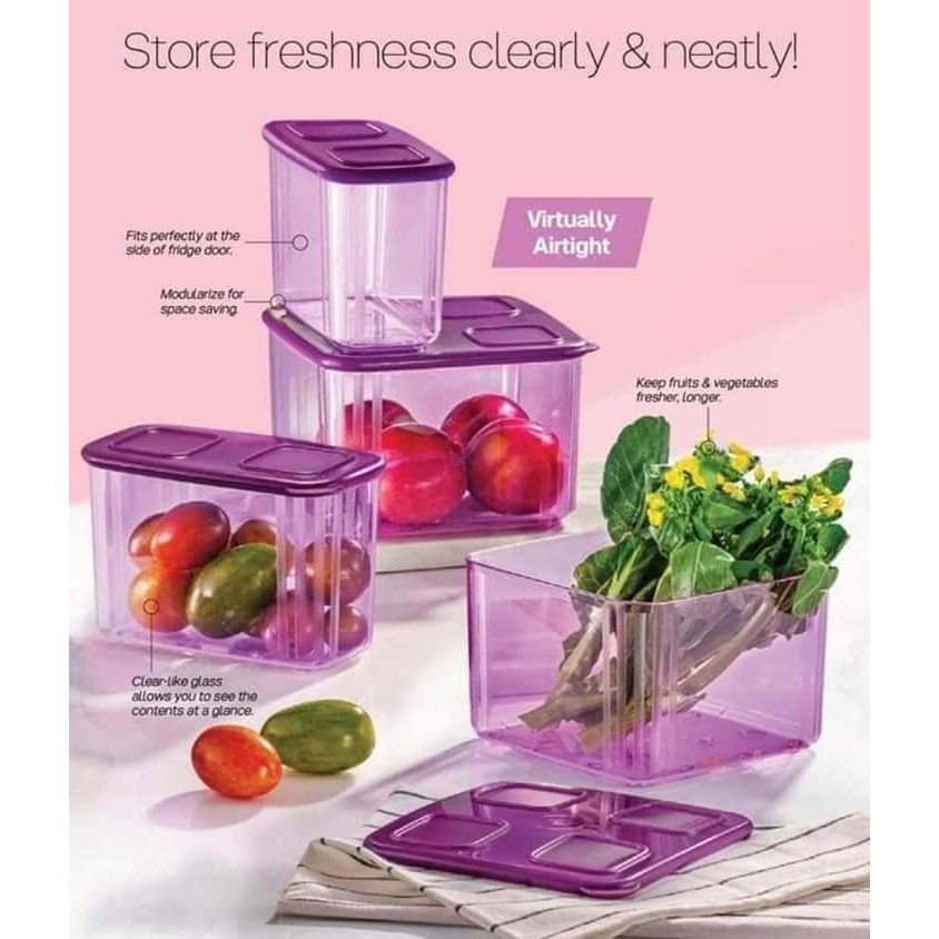 Tup Malay Fresh N Clear Tall 1.6L กล่องใส่อาหาร (2 ชิ้น)