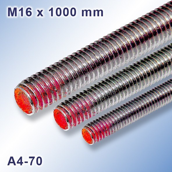 SS316 Asdrat M8 / ด้ายยาว M8 / Stud bolt M8 / ด้าย As M8 x 1 เมตร สแตนเลส SUS316/A4-70