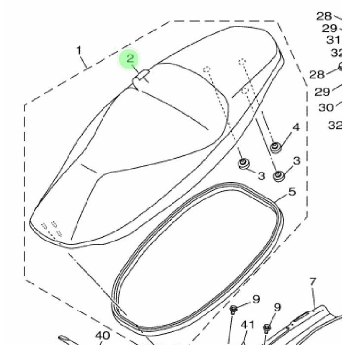 All New Nmax 155 ที่หุ้มเบาะ/ฝาครอบ, ที่นั่ง (Bal1) / B6H-F470F-01