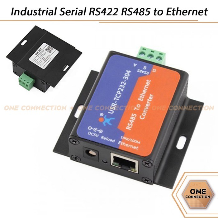 อนุกรมอุตสาหกรรม USR Iot TCP232-304 RS422 RS485 เป็นอีเธอร์เน็ต TCP IP RJ45 Converter TCPIP