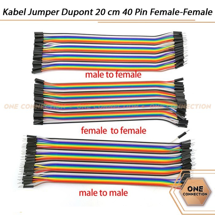 Dupont Jumper Cable 20 ซม. 40 Pin / Jumper Wire Cable 20 ซม. 40 ชิ้น FF