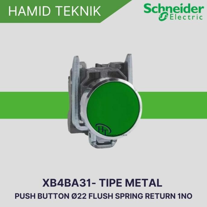 HIJAU ปุ่มกด Flush 22 XB4-BA31 สีเขียว Schneider