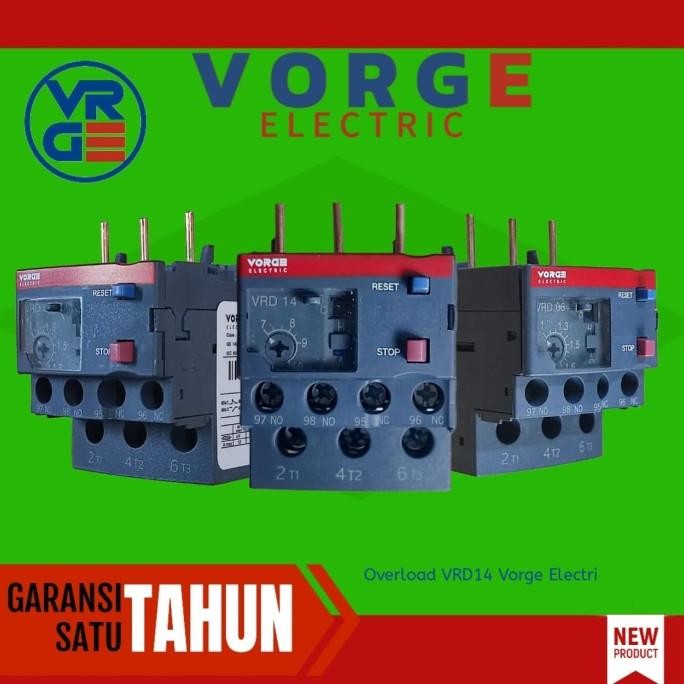 รีเลย์โอเวอร์โหลดความร้อน TOR VORGE VRD14 VRD 14 7A-10A เทียบเท่า LRD14 LRD 14 รับประกัน 1 ปี